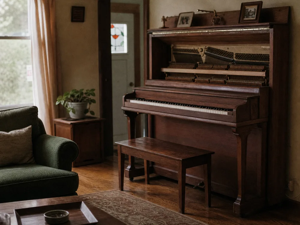 She quit lessons at nine and played by ear for the next seventy-five years.